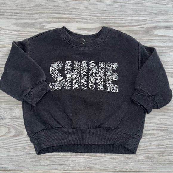 Old Navy Other - Old Navy Baby Girls “Shine” Pullover Sweatshirt 12–18 Months
